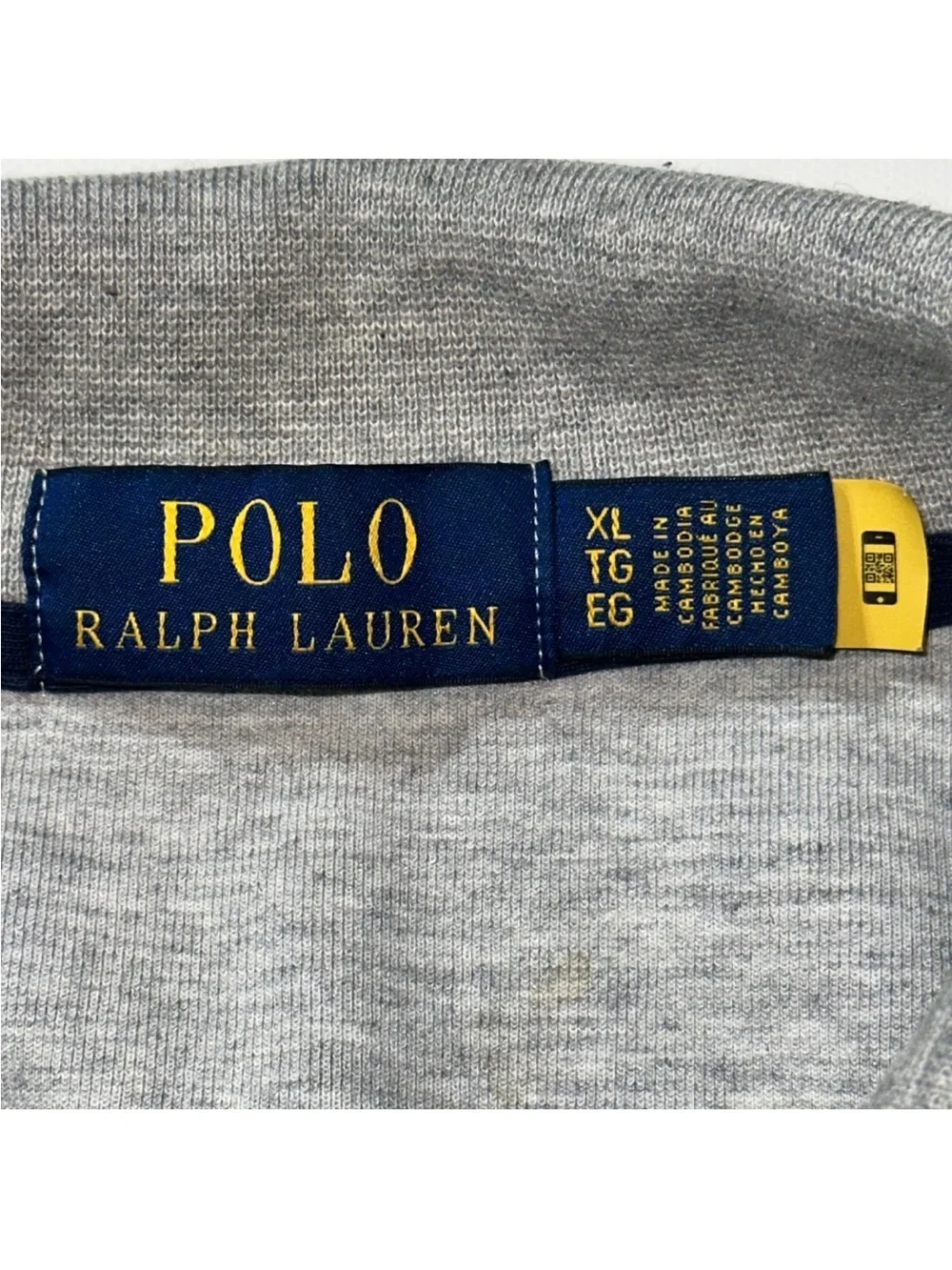 Polo Ralph Lauren Men XL Heavyweight Full Zip Sweatshirt Colorblock Gray Navy